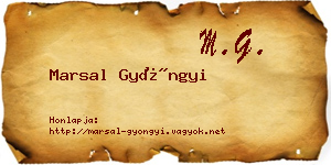 Marsal Gyöngyi névjegykártya