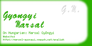 gyongyi marsal business card