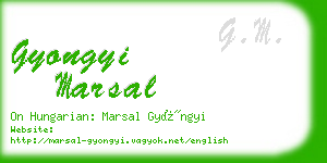 gyongyi marsal business card